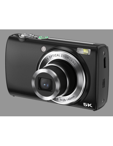 ASAKY PHOTO DIGITAL CAMERA SHUTTLE TOUCH S100 48MP 2,8" IPS TFT 5K BLACK OPTICAL ZOOM 5X DOPPIA OTTICA